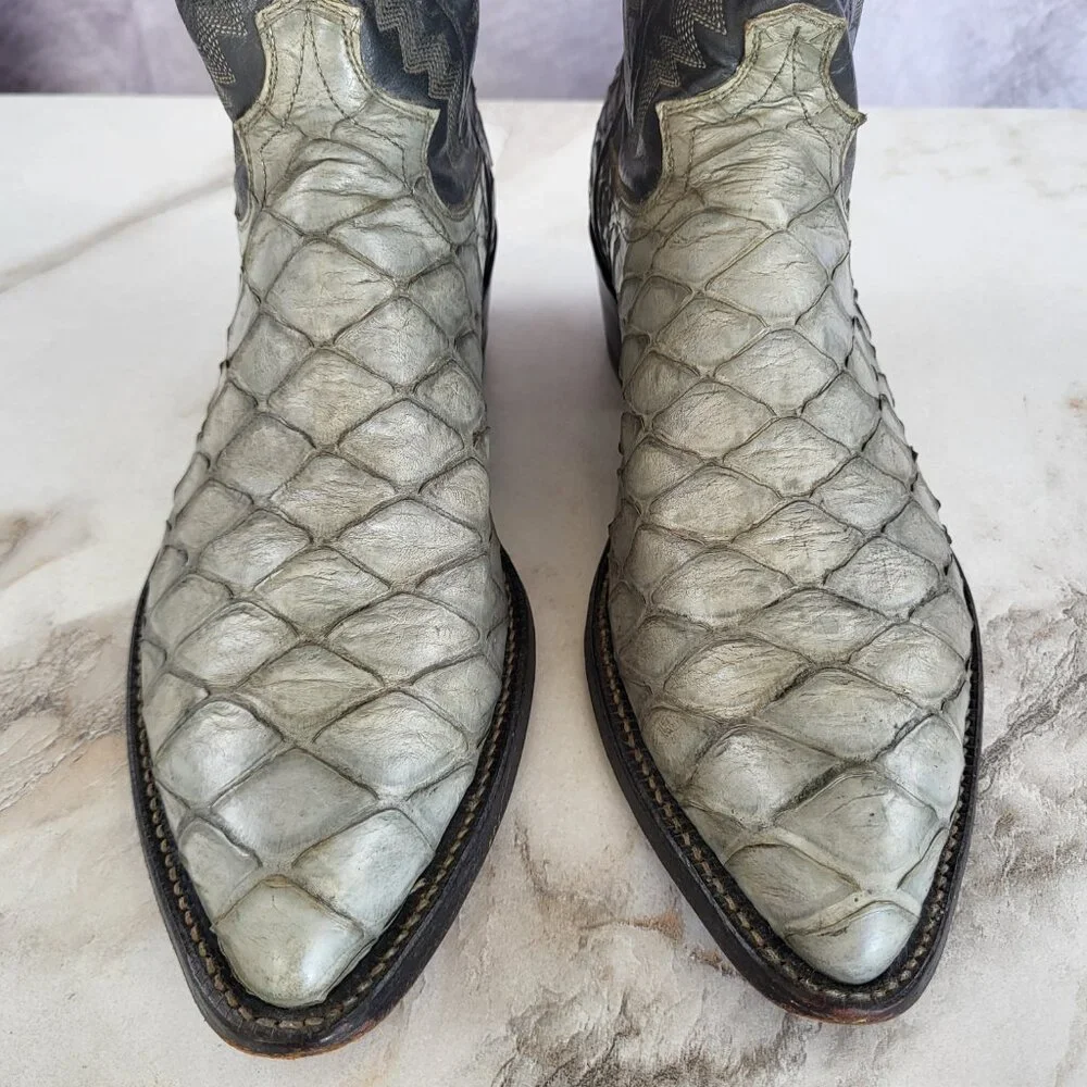 Justin Pre Ban Ant Eater Western Cowboy Boots Men's Size 8.5 D - Picture 2 of 16